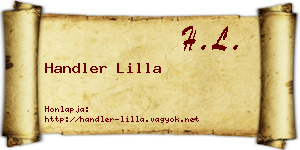 Handler Lilla névjegykártya