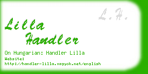 lilla handler business card
